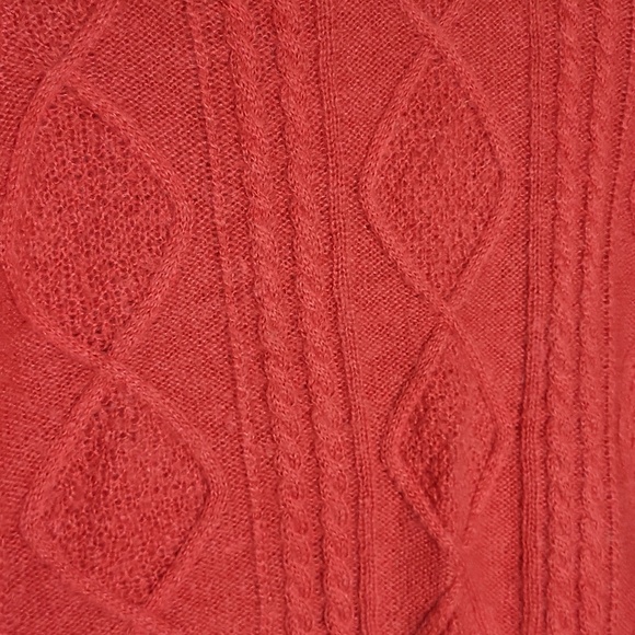 Woolrich Womens Medium Wool Mohair Blend Cable Knit Sweater Classic Preppy - Picture 5 of 9